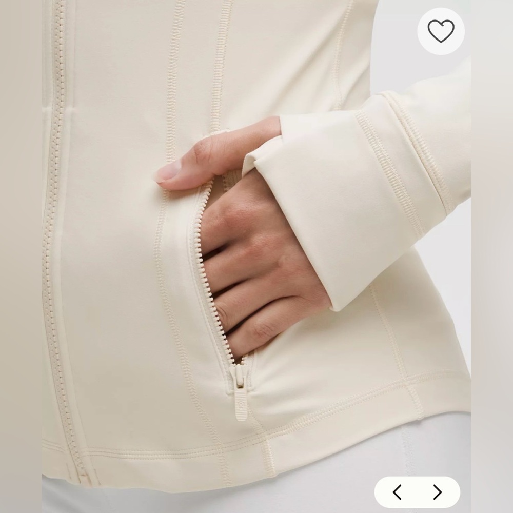 NWT Lululemon Nulu Cropped Define Jacket in Light Ivory Size 6 - Picture 6 of 15